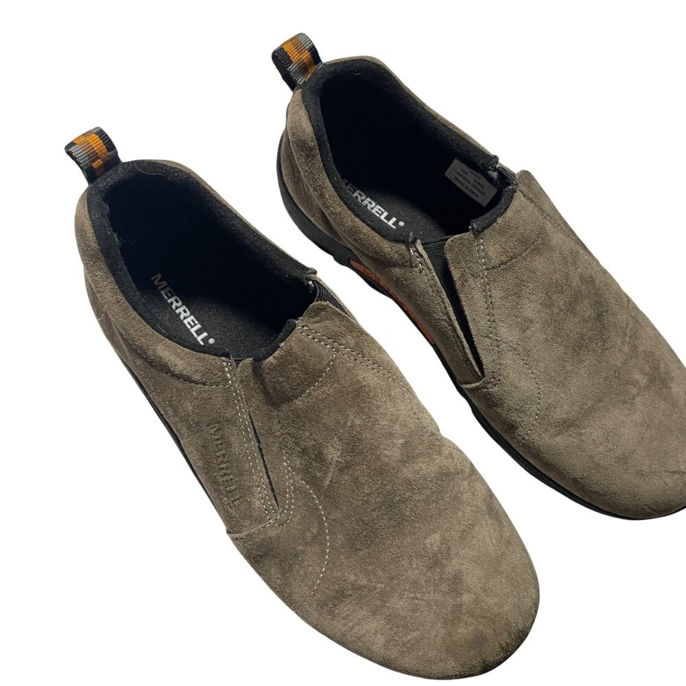 Merrell Jungle Moc Kids Slip-On Shoes 6M‎ Beige Suede Leather Upper